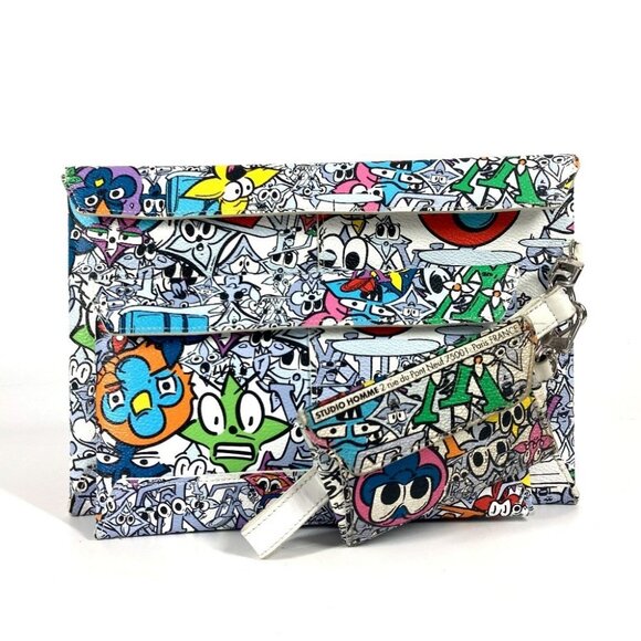 LOUIS VUITTON Ｍ82014 Monogram comics Trio Anvelope Pouch Case Clutch bag - Picture 1 of 15